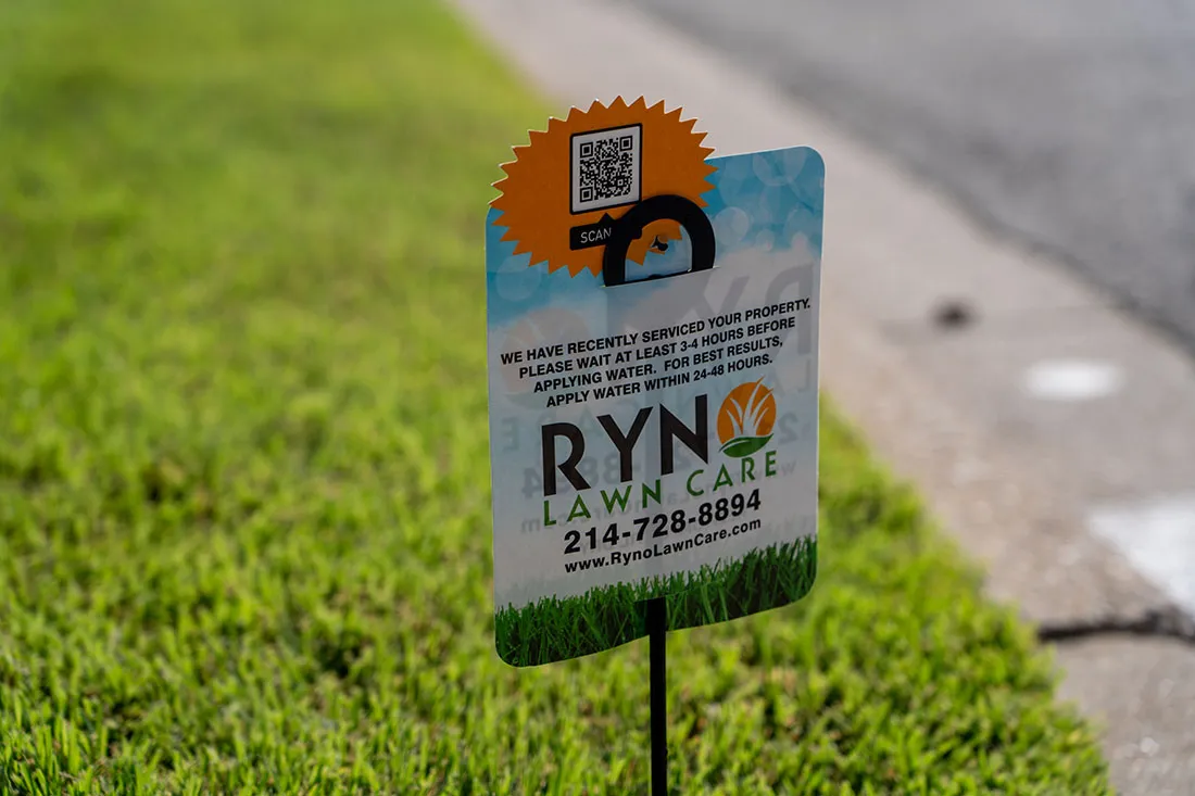Ryno Lawn Care yard sign